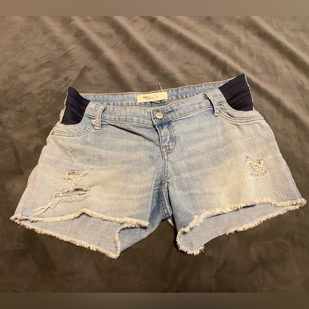 Maternity jean shorts